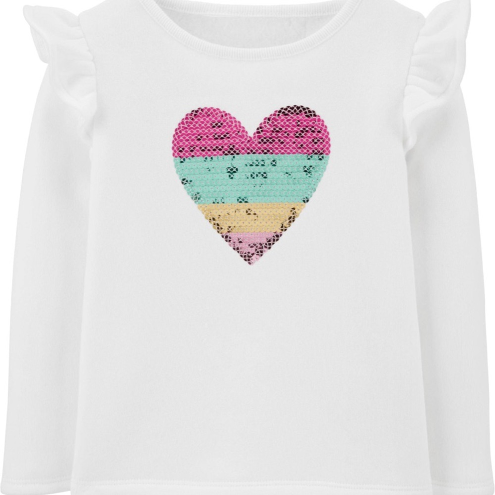 🌈Caters Sequin Heart Fleece Top🌈
